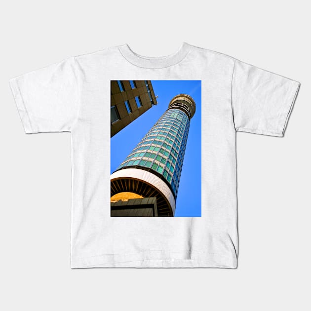 BT Post Office Tower Fitzrovia London England Kids T-Shirt by AndyEvansPhotos